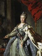 Fyodor Rokotov Portrait of Catherine II of Russia. oil on canvas